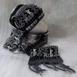 Peruvian Hat (Chullo) and Scarf One Piece